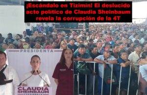 ¡Escándalo en Tizimín! El deslucido acto político de Claudia Sheinbaum revela la corrupción: acarreados y sobornos de $500 por asistencia.