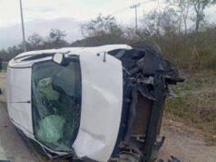 DESAMOR TERMINA EN VOLCADURA: CONDUCTOR EBRIO PROVOCA CAOS EN LA MÉRIDA–PROGRESO