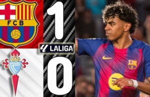 Lamine Yamal anota y se lesiona en triunfo del Barcelona ante el Celta