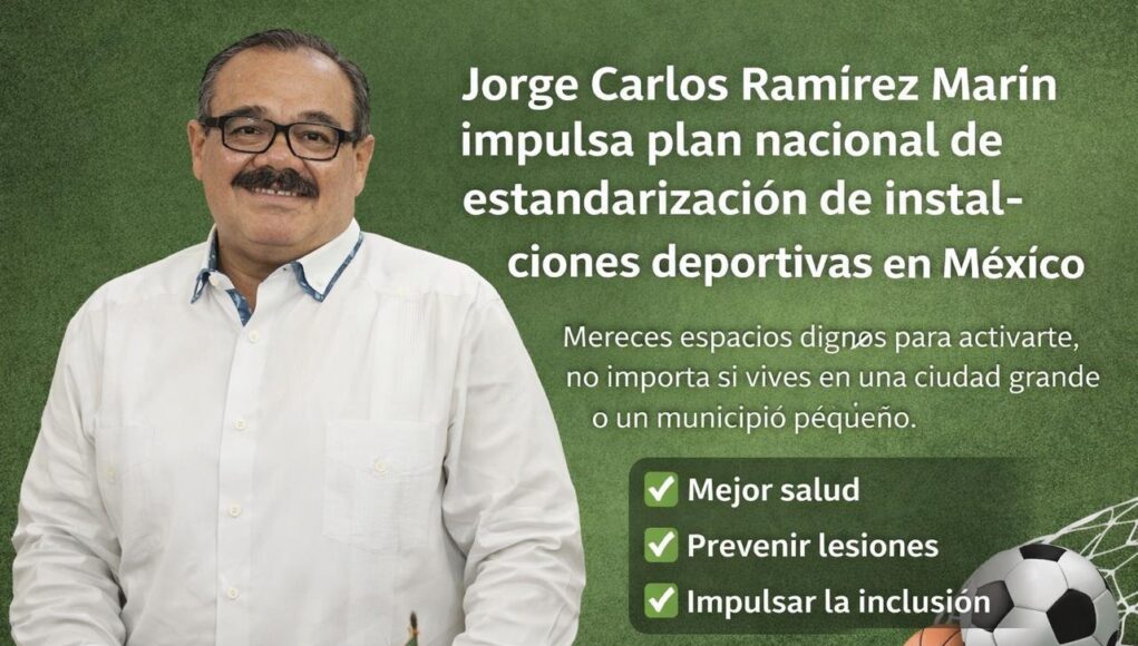 Impulsa Ramírez Marín plan nacional para garantizar espacios deportivos dignos en todo México