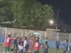 Partido amateur en Progreso termina en violenta riña ante familias y menores de edad