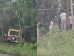 Camión con turistas sufre aparatoso accidente en la carretera Tulum-Playa del Carmen
