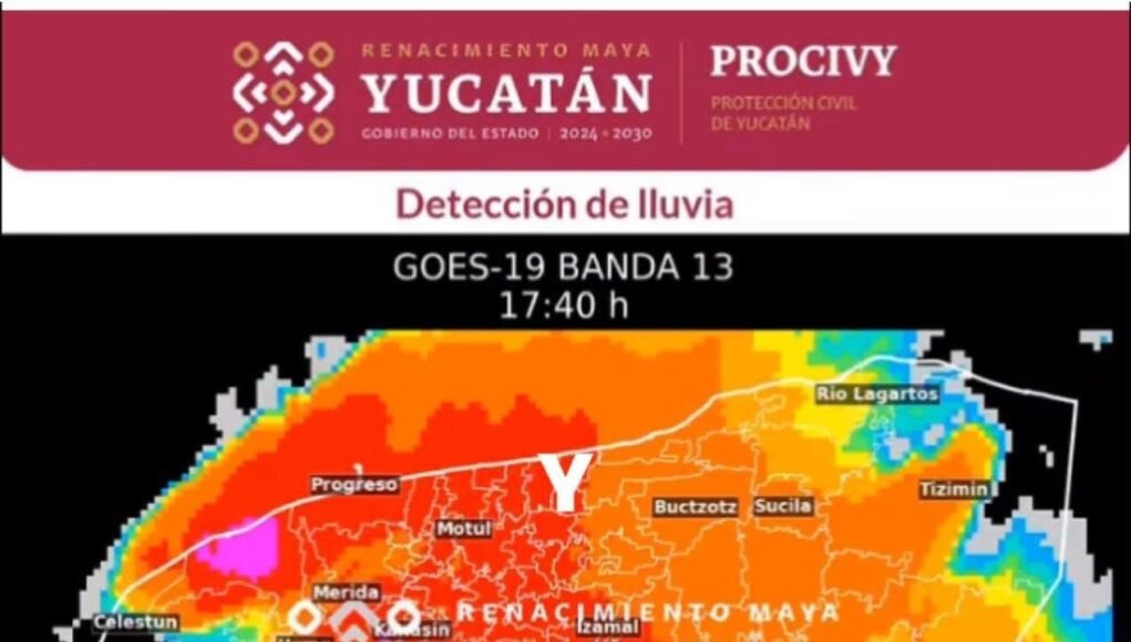Continúan las lluvias en Yucatán; prevén tormentas eléctricas en Mérida y municipios del interior