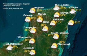 CALOR EXTREMO Y CHUBASCOS MANTENDRÁN BAJO VIGILANCIA A YUCATÁN ESTE FIN DE SEMANA