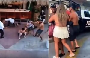 Turistas protagonizan altercado en restaurante del malecón de Cozumel; uno termina hospitalizado y otro detenido