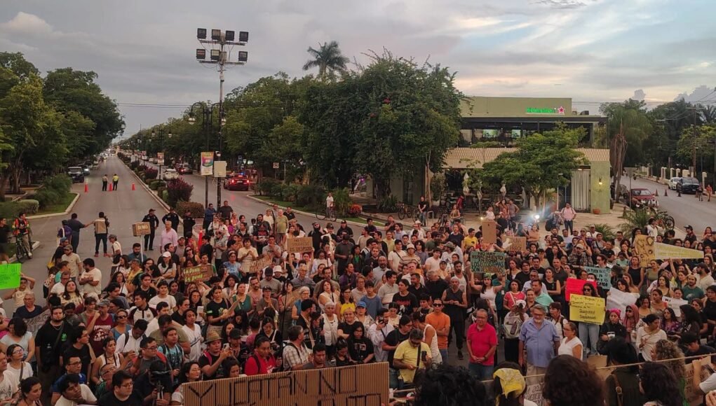Protestan en Mérida contra proyecto Las Dunas; exigen su cancelación definitiva