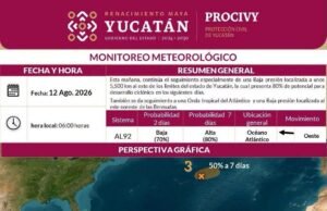 Protección Civil mantiene bajo vigilancia una zona de baja presión rumbo al Atlántico