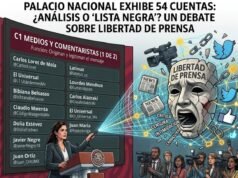 Exhibición de 54 cuentas desde Palacio Nacional desata debate sobre libertad de prensa y crítica al Gobierno