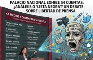 Exhibición de 54 cuentas desde Palacio Nacional desata debate sobre libertad de prensa y crítica al Gobierno