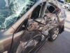 Conductor queda inconsciente tras fuerte choque contra autobús en la Mérida–Umán