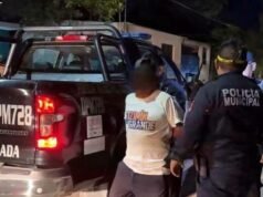Amenaza con machete a su esposa y termina detenido en Tizimín