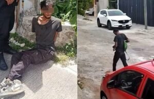 Vecinos retienen a sujeto señalado por presuntos robos en colonias del norte de Mérida
