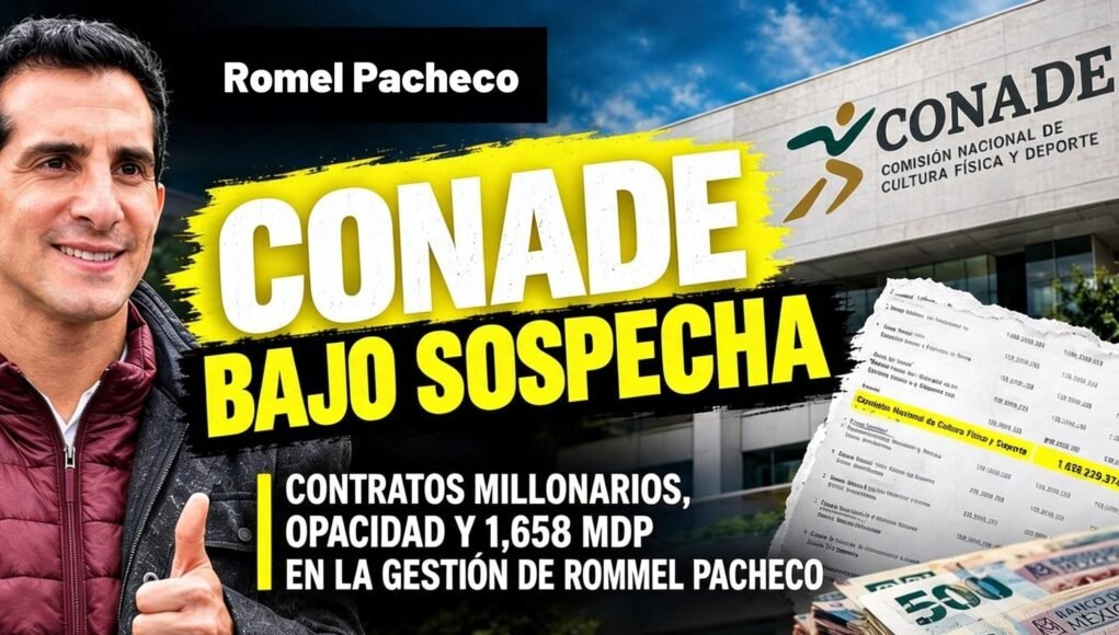 Rommel Pacheco Marrufo al frente de la CONADE enfrenta cuestionamientos por el manejo de recursos públicos durante 2025 por 1,658 millones de pesos